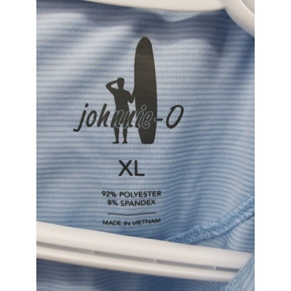 Johnnie O Vaughn Gulf Blue 1/4 Zip Long Sleeve Performance Pullover UPF50 Sz XL - Picture 4 of 8